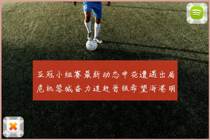 亚冠小组赛最新动态申花遭遇出局危机蓉城奋力追赶晋级希望海港明日迎战挑战